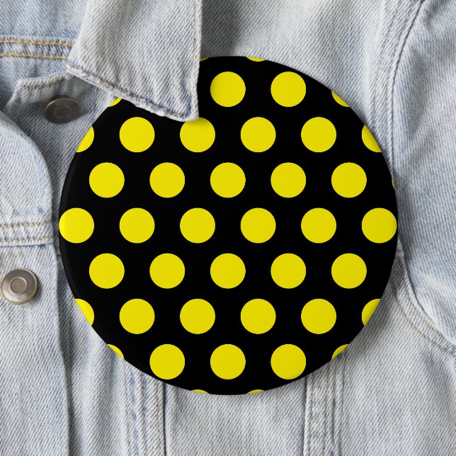 Yellow Circles on Black Background Button (In Situ)