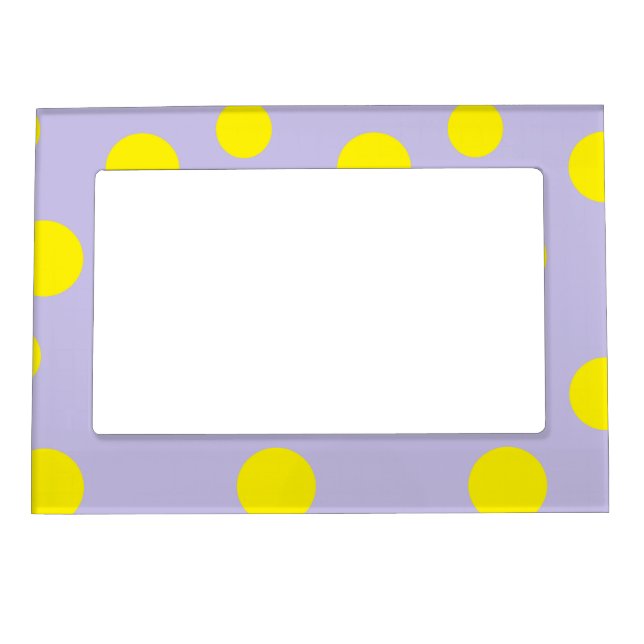 Yellow circles on purple pattern magnetic frame (Front)