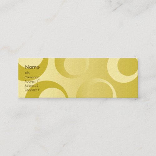 Yellow Circles - Skinny Business Card Template