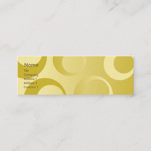 Customizable Yellow Circles - Skinny Business Card Template