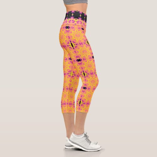 Yellow Circus Capri Leggings