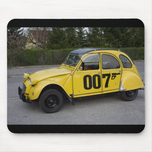 Yellow Citroën 2CV Mouse Pad (Front)