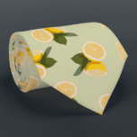 Yellow Citrus Lemon Fruit on Pale Lime Green Tie<br><div class="desc">This fruity and cute yellow citrus lemons pattern on pale lime green background is great for any trendy and stylish foodie. Its cool and fun print is great for many gifts and occasions. Enjoy this fruity and fashionable design for your next purchase; for yourself,  your friends,  or your family!</div>