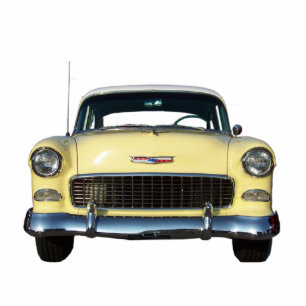 Yellow Classic 1955 Chevy Chevrolet Cutout