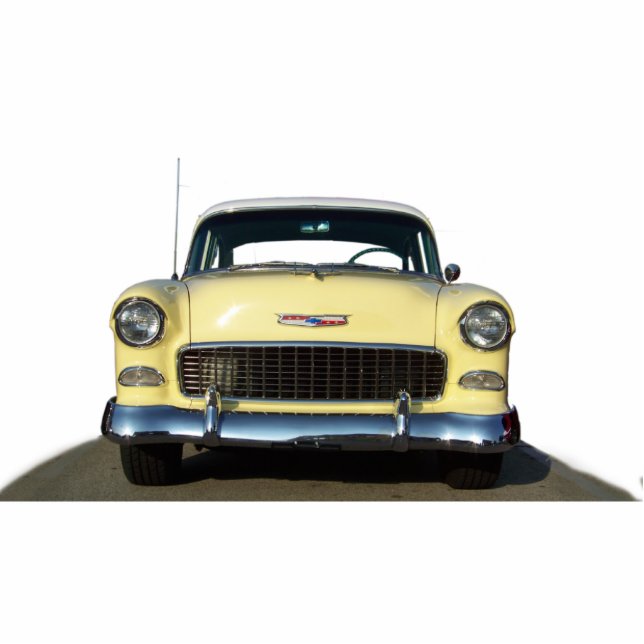 Yellow Classic 1955 Chevy Chevrolet Statuette (Front)