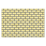 [ Thumbnail: Yellow, Classic, 8-Bit Inspired Bricks Pattern Tissue Paper ]