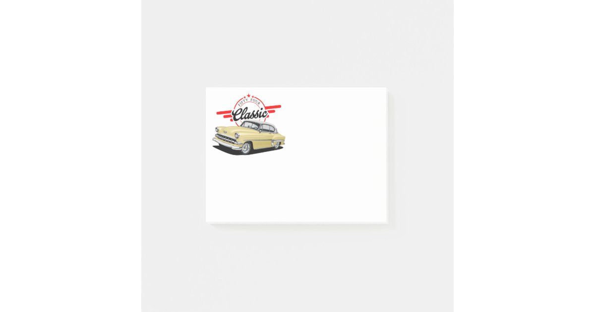 Yellow Classic Car Post-it Notes | Zazzle.com