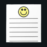 Yellow Classic Face Notepad<br><div class="desc">Yellow classic face. Yellow black with a big grin.</div>