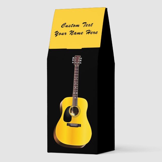 Yellow Classic Guitar Roasted Coffee Personalized (Back)