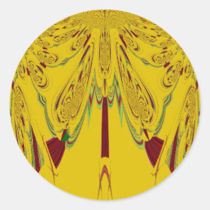 Yellow Classic Round Sticker