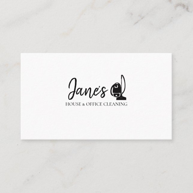 Yellow Clean House Home Cleaning Cleaners Business Card (Front)