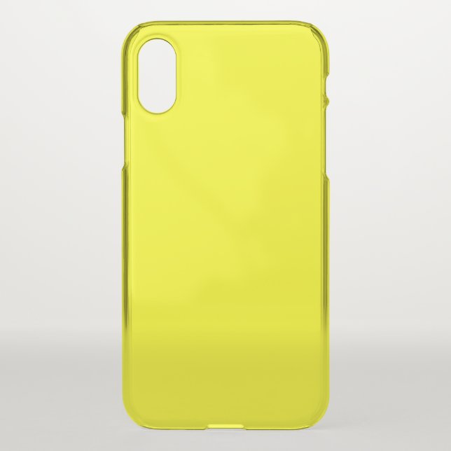 Yellow Clear  iPhone X Case (Back)