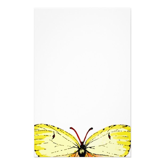 Yellow Cleopatra butterfly Personalized Stationery