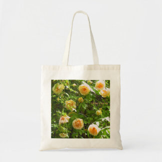 Yellow climbing rose tote bag