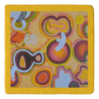 yellow clock trivet