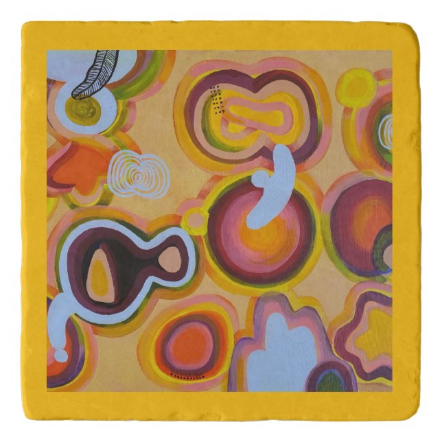 yellow clock trivet (Front)