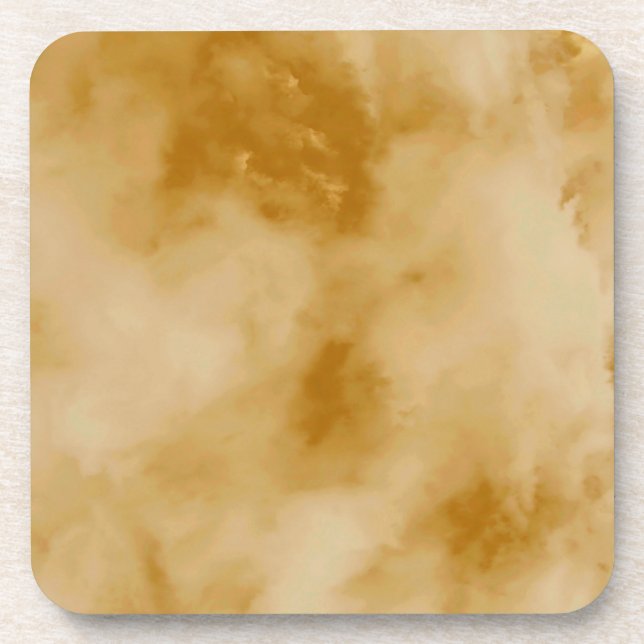 Yellow clouds beverage coaster (Front)