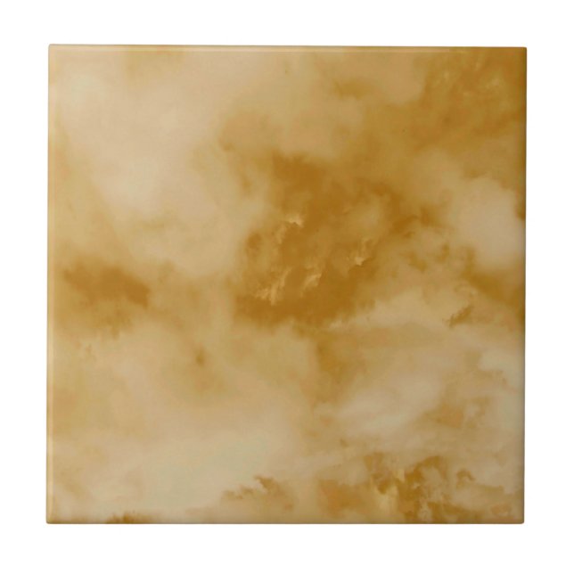 Yellow clouds ceramic tile (Front)