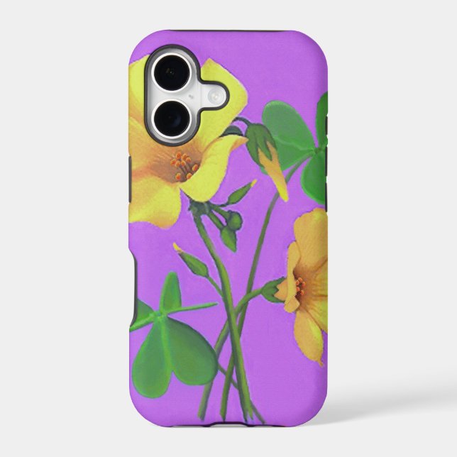 Yellow Clover Flower Iphone Case (Back)