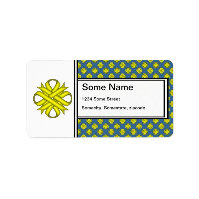 Yellow Clover Ribbon by Kenneth Yoncich Label (Front)
