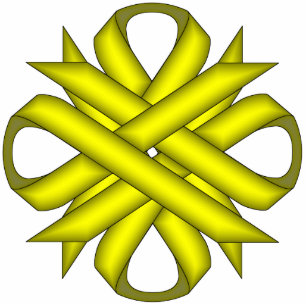 Yellow Clover Ribbon by Kenneth Yoncich Statuette