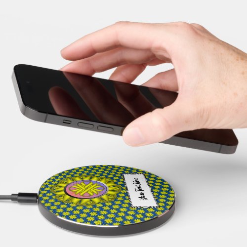 Yellow Clover Ribbon by Kenneth Yoncich Wireless Charger