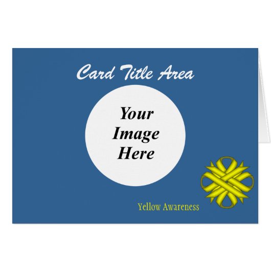 Yellow Clover Ribbon Template by Kenneth Yoncich (Front Horizontal)