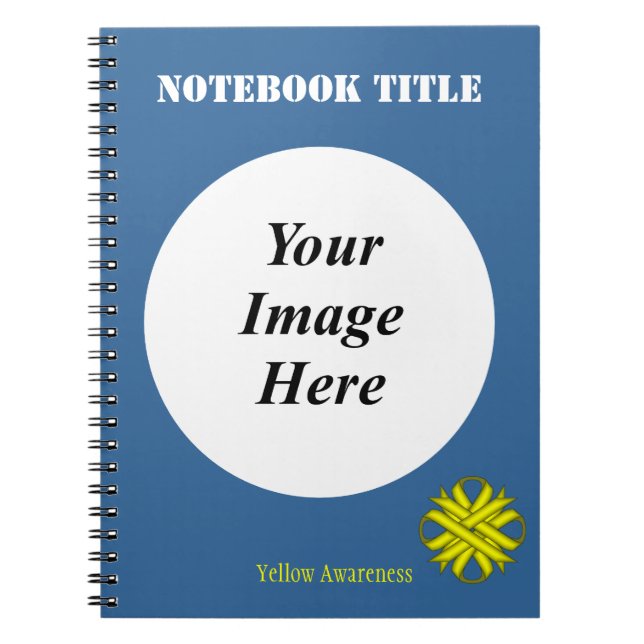 Yellow Clover Ribbon Template by Kenneth Yoncich Notebook (Front)