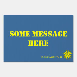 Yellow Clover Ribbon Template by Kenneth Yoncich Yard Sign