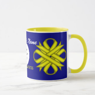 Yellow Clover Ribbon Tmpl by Kenneth Yoncich Mug