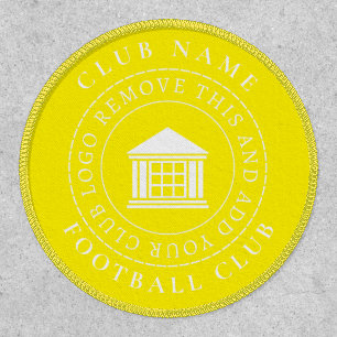 Yellow  Club Name and Logo Professional Simple Patch