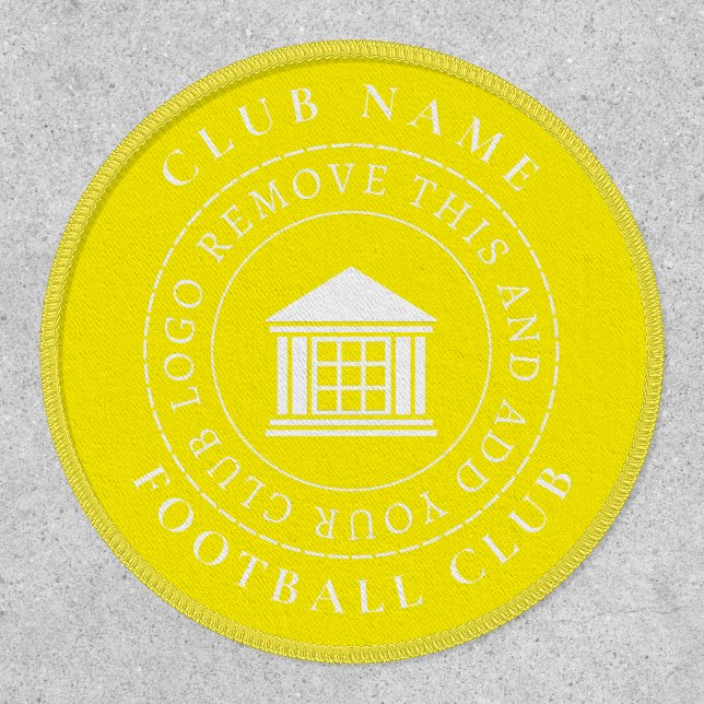 Yellow  Club Name and Logo Professional Simple Patch (Front)