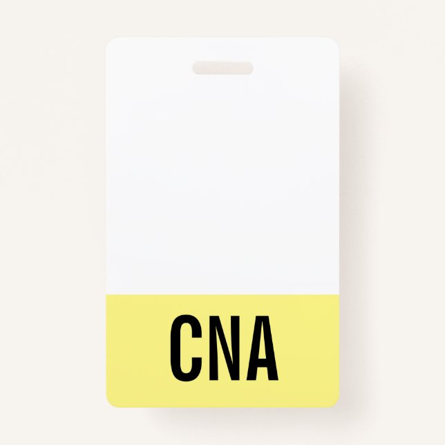 Yellow CNA Badge Double-Sided (Front)