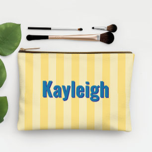 Yellow Coastal Bachelorette Trip Bridesmaid Accessory Pouch