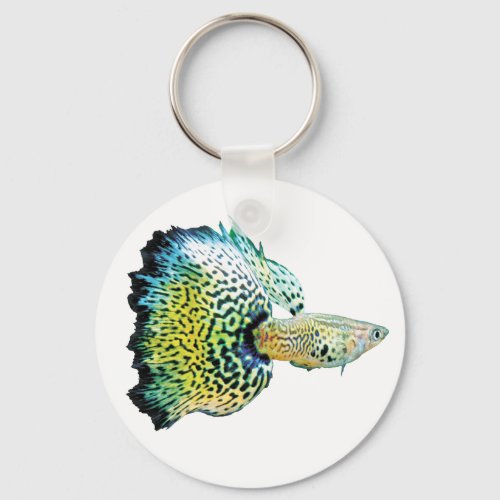 Yellow Cobra Guppy Keychain