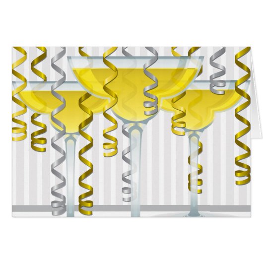 Yellow cocktail and ribbon (Front Horizontal)