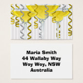 Yellow cocktail and ribbon (Front & Back)