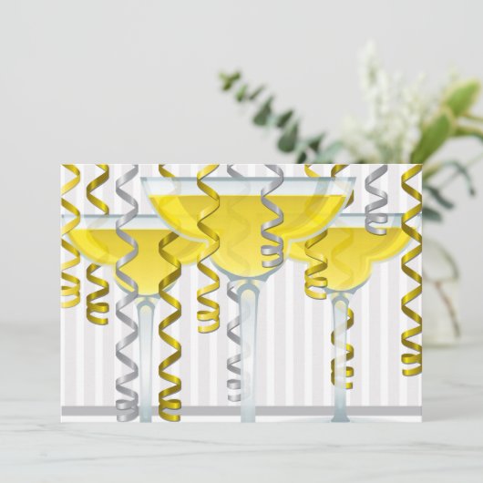 Yellow cocktail and ribbon (Standing Front)