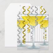 Yellow cocktail and ribbon (Front/Back)