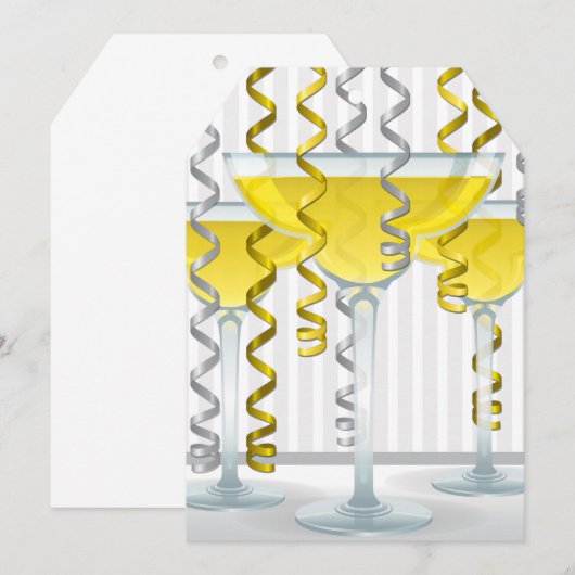 Yellow cocktail and ribbon (Front/Back)