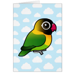 Birdorable Yellow-collared Lovebird Greeting Card