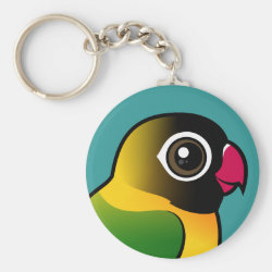 Birdorable Yellow-collared Lovebird Basic Button Keychain