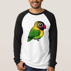 Birdorable Yellow-collared Lovebird Men's Canvas Long Sleeve Raglan T-Shirt