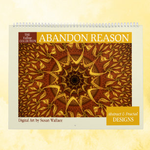 Yellow Collection Abstract Fractals 2027 Calendar