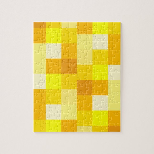Yellow Color Block Jigsaw Puzzle (Vertical)