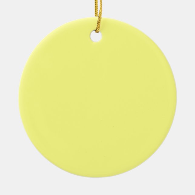 Yellow Color Customized Designer Ceramic Ornament (Front)