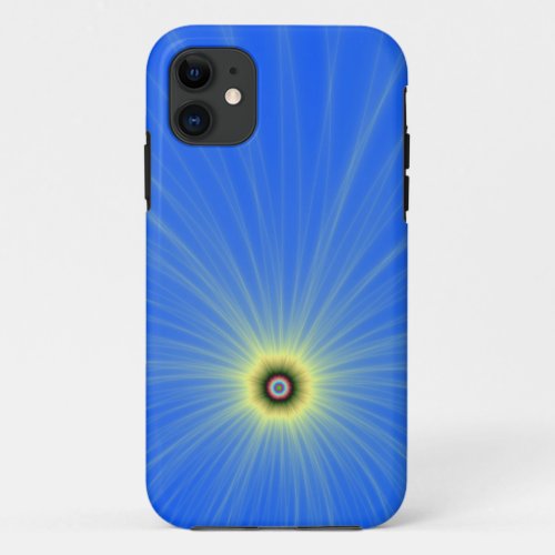 Yellow Color Explosion on Blue iPhone 5 Case