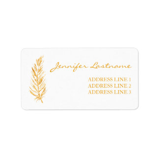 Yellow Color Feather And Custom Info Label