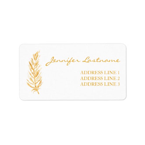 Yellow Color Feather And Custom Info Label