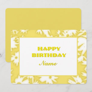 Yellow Color Me Daisies Birthday Card
